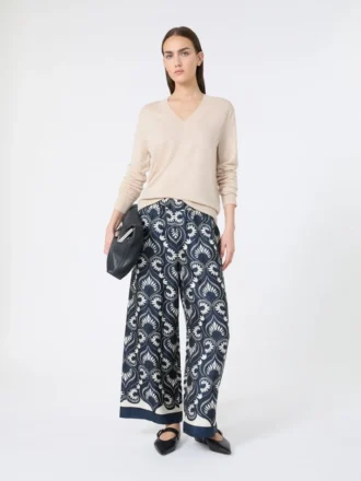 ウール＆カシミアセーター、ベージュ