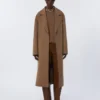 ボックスシルエットのウール&カシミアセーター、マッド ボックスシルエットのウール&カシミアセーター、マッド