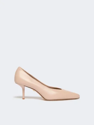 ナッパレザーのパンプス、ピンク