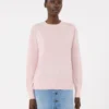 ウール&カシミアのベーシックセーター、ピンク ウール&カシミアのベーシックセーター、ピンク