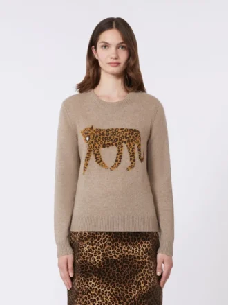 インレイディテールのカシミアセーター、タートルドブ