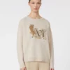 オーバーサイズのウール&カシミアセーター、アルビノ オーバーサイズのウール&カシミアセーター、アルビノ