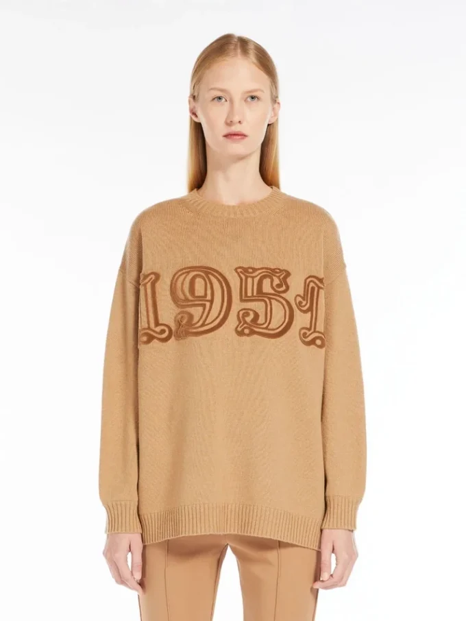 ウール&カシミヤのセーター、キャメル ウール&カシミヤのセーター、キャメル