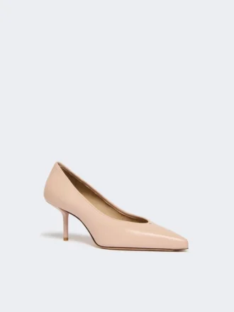 ナッパレザーのパンプス、ピンク