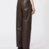 ナッパレザーのパンツ、ダークブラウン ナッパレザーのパンツ、ダークブラウン