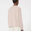 ボックスフィットのウール&カシミアセーター、パウダー ボックスフィットのウール&カシミアセーター、パウダー