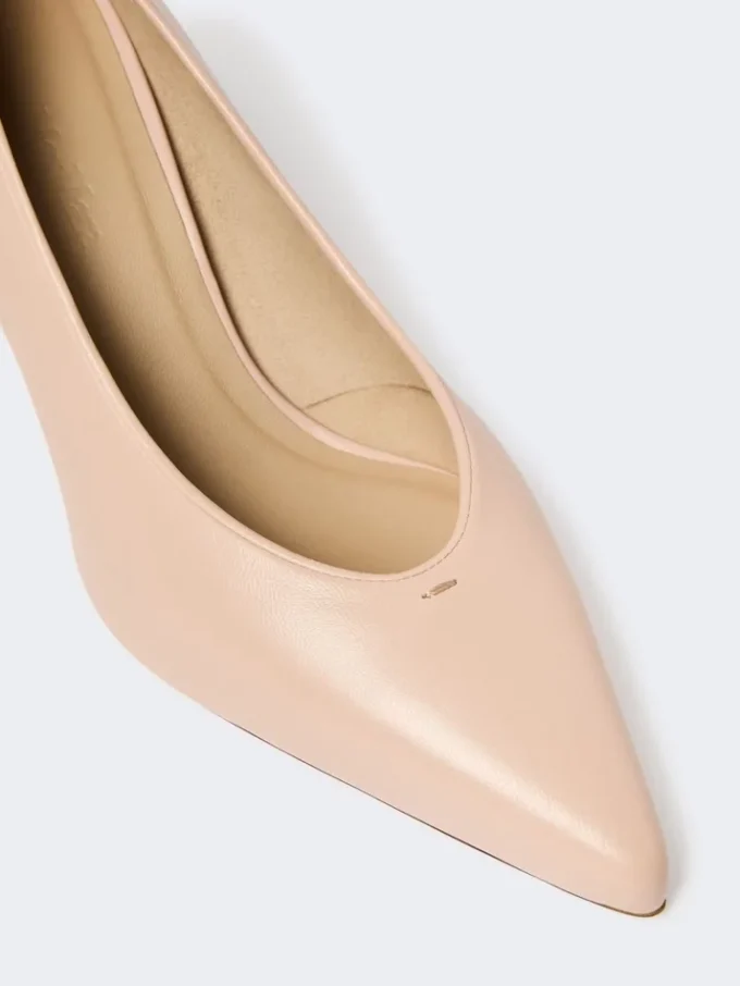 ナッパレザーのパンプス、ピンク ナッパレザーのパンプス、ピンク