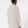 ウールとカシミアのカーディガン、ベージュ ウールとカシミアのカーディガン、ベージュ