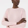ウール&カシミアのベーシックセーター、ピンク ウール&カシミアのベーシックセーター、ピンク