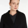 ウール・ドラップ・ラップコート、ブラック ウール・ドラップ・ラップコート、ブラック