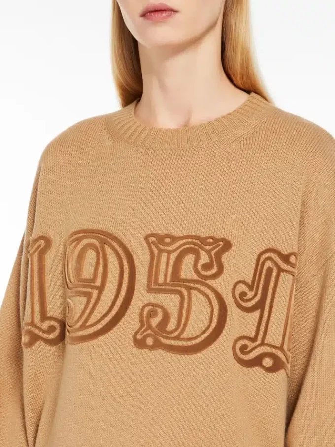 ウール&カシミヤのセーター、キャメル ウール&カシミヤのセーター、キャメル
