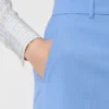 ライトブルーのウールクレープパンツ