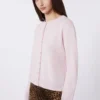 ウール&カシミア カーディガン、ピンク ウール&カシミア カーディガン、ピンク