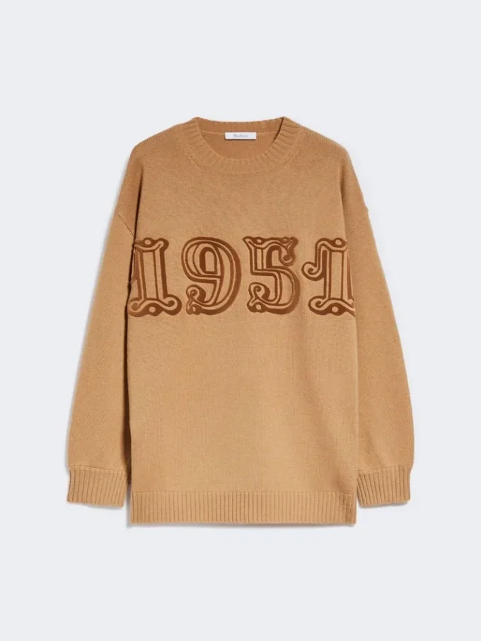 ウール&カシミヤのセーター、キャメル ウール&カシミヤのセーター、キャメル