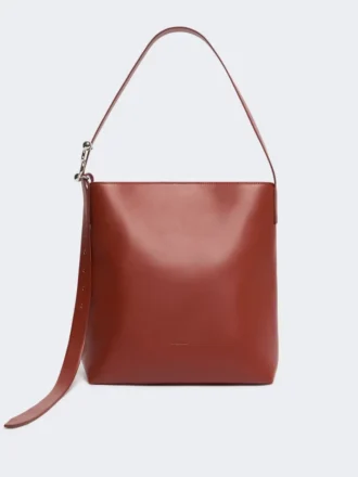 レザー製Sバックル・ショッパーバッグ、ラスティ