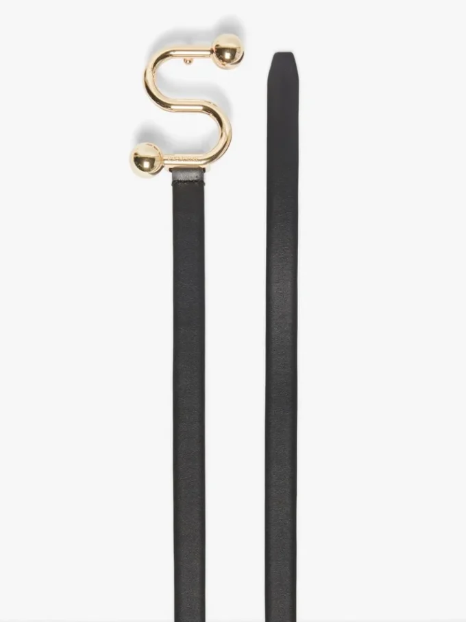 Sportmax モノグラム バックル付きベルト、ブラック Sportmax モノグラム バックル付きベルト、ブラック