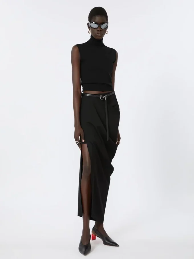 Sportmax モノグラム バックル付きベルト、ブラック Sportmax モノグラム バックル付きベルト、ブラック
