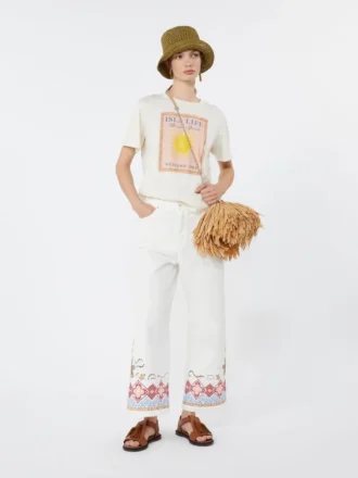 コットンジャージーTシャツ、エクリュ