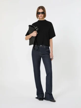 コットンTシャツ、ブラック