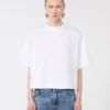 コットンTシャツ、オプティカルホワイト コットンTシャツ、オプティカルホワイト