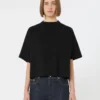 コットンTシャツ、ブラック コットンTシャツ、ブラック