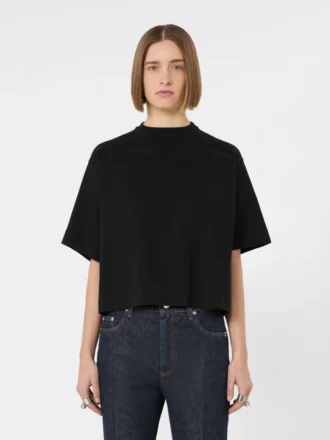 コットンTシャツ、ブラック