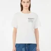 グラフィックプリント入りコットンTシャツ、ホワイト グラフィックプリント入りコットンTシャツ、ホワイト