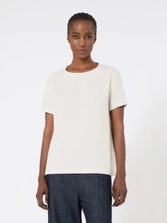 サテンTシャツ、ナチュラル サテンTシャツ、ナチュラル