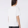 コットン製ベーシックTシャツ、オプティカルホワイト コットン製ベーシックTシャツ、オプティカルホワイト