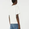グラフィックプリント入りコットンTシャツ、ホワイト グラフィックプリント入りコットンTシャツ、ホワイト