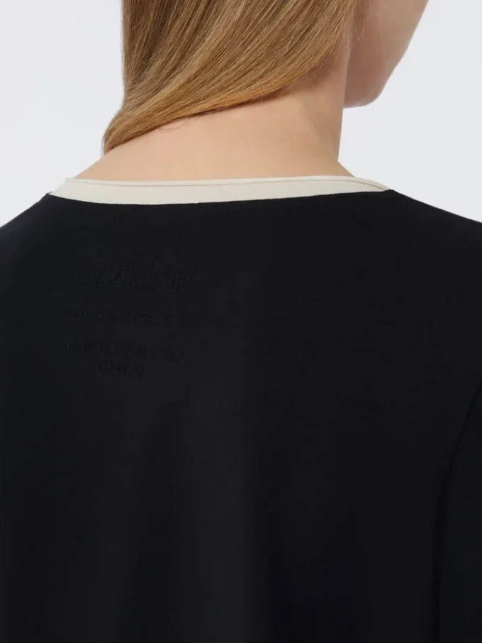 ベーシックなジャージーTシャツ、ブラック