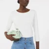 ストレッチコットンTシャツ、ホワイト ストレッチコットンTシャツ、ホワイト
