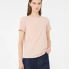 ベーシックなコットンジャージーTシャツ、ピンク ベーシックなコットンジャージーTシャツ、ピンク