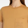 コットンジャージーTシャツ、キャメル
