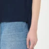 コットンジャージーTシャツ、ネイビー コットンジャージーTシャツ、ネイビー
