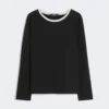 ベーシックなジャージーTシャツ、ブラック