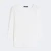 ストレッチコットンTシャツ、ホワイト ストレッチコットンTシャツ、ホワイト