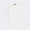 コットン製ベーシックTシャツ、オプティカルホワイト コットン製ベーシックTシャツ、オプティカルホワイト