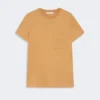 コットンジャージーTシャツ、キャメル