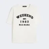 グラフィックプリント入りコットンTシャツ、ホワイト グラフィックプリント入りコットンTシャツ、ホワイト