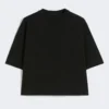 コットンTシャツ、ブラック コットンTシャツ、ブラック