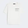 グラフィックプリント入りコットンTシャツ、ホワイト グラフィックプリント入りコットンTシャツ、ホワイト