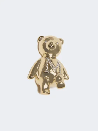 メタル製Teddy Bearブローチ、ホワイト