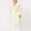 アルパカとウール製のTeddy Bear Icon Coat、ホワイト