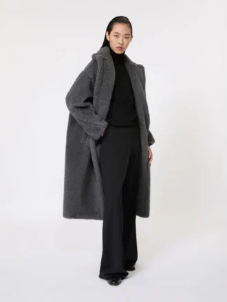 ウールとアルパカ製のTeddy Bear Icon Coat、ミディアムグレー