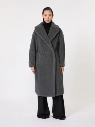 ウールとアルパカ製のTeddy Bear Icon Coat、ミディアムグレー