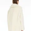 アルパカとウール製のショートTeddy Bear Icon Coat、ホワイト
