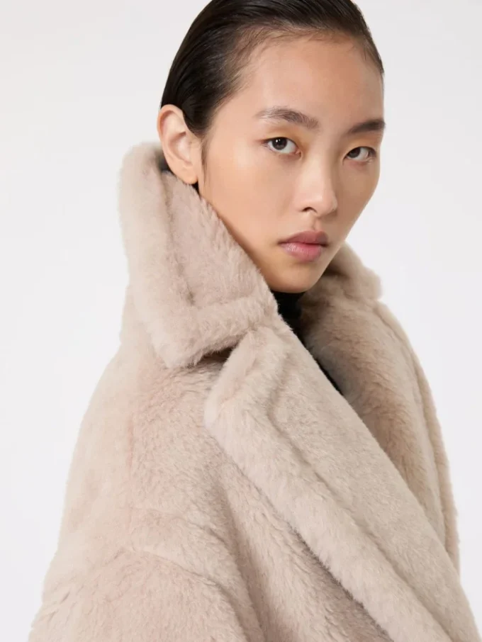 アルパカとウール製のTeddy Bear Icon Coat、ベージュ