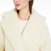 アルパカとウール製のショートTeddy Bear Icon Coat、ホワイト