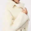 アルパカとウール製のTeddy Bear Icon Coat、ホワイト